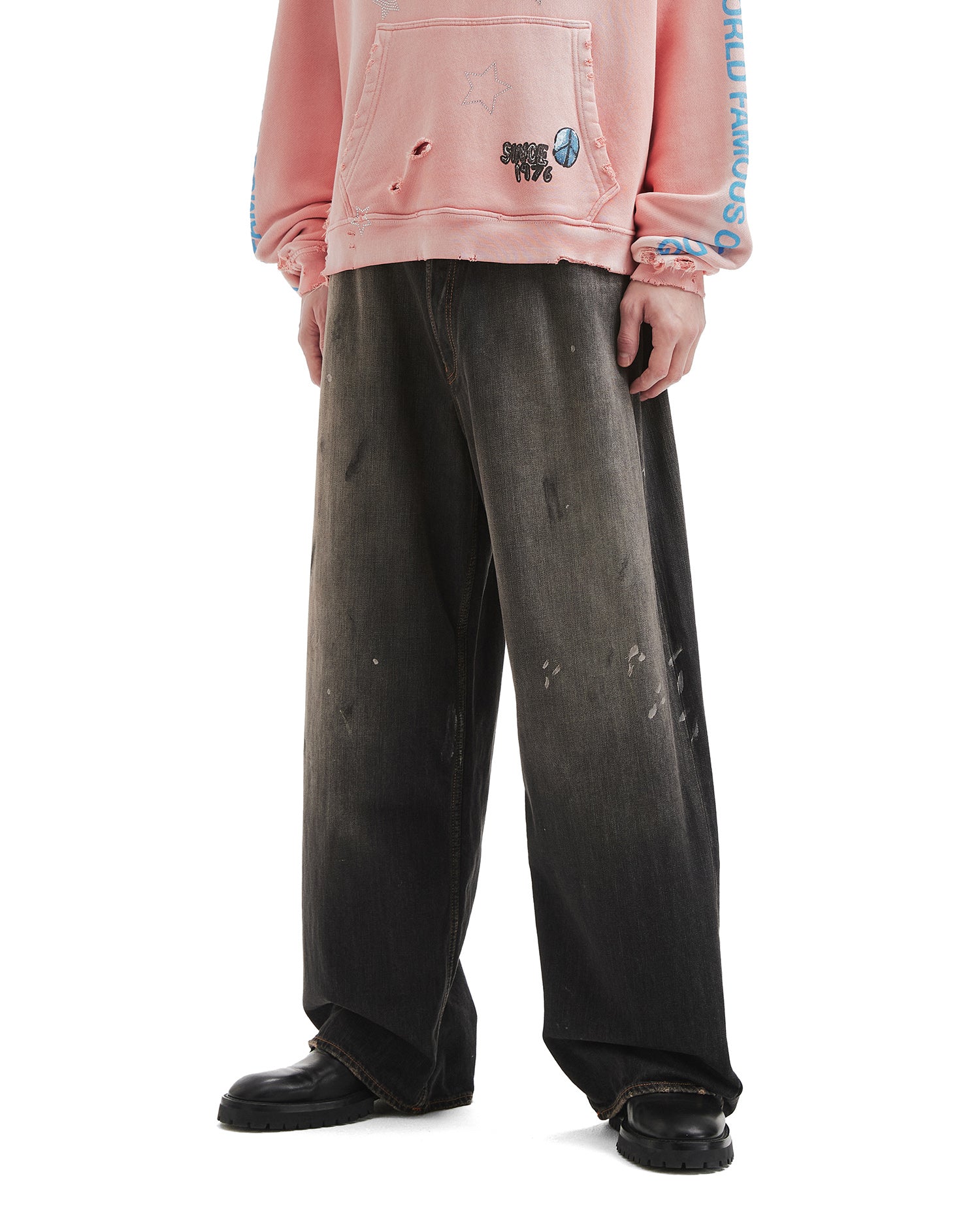 Distressed jeans