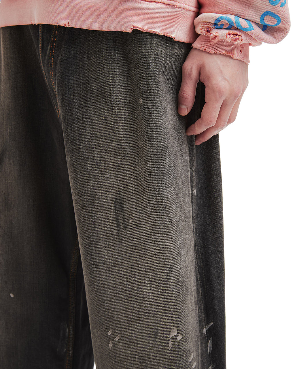 Distressed jeans