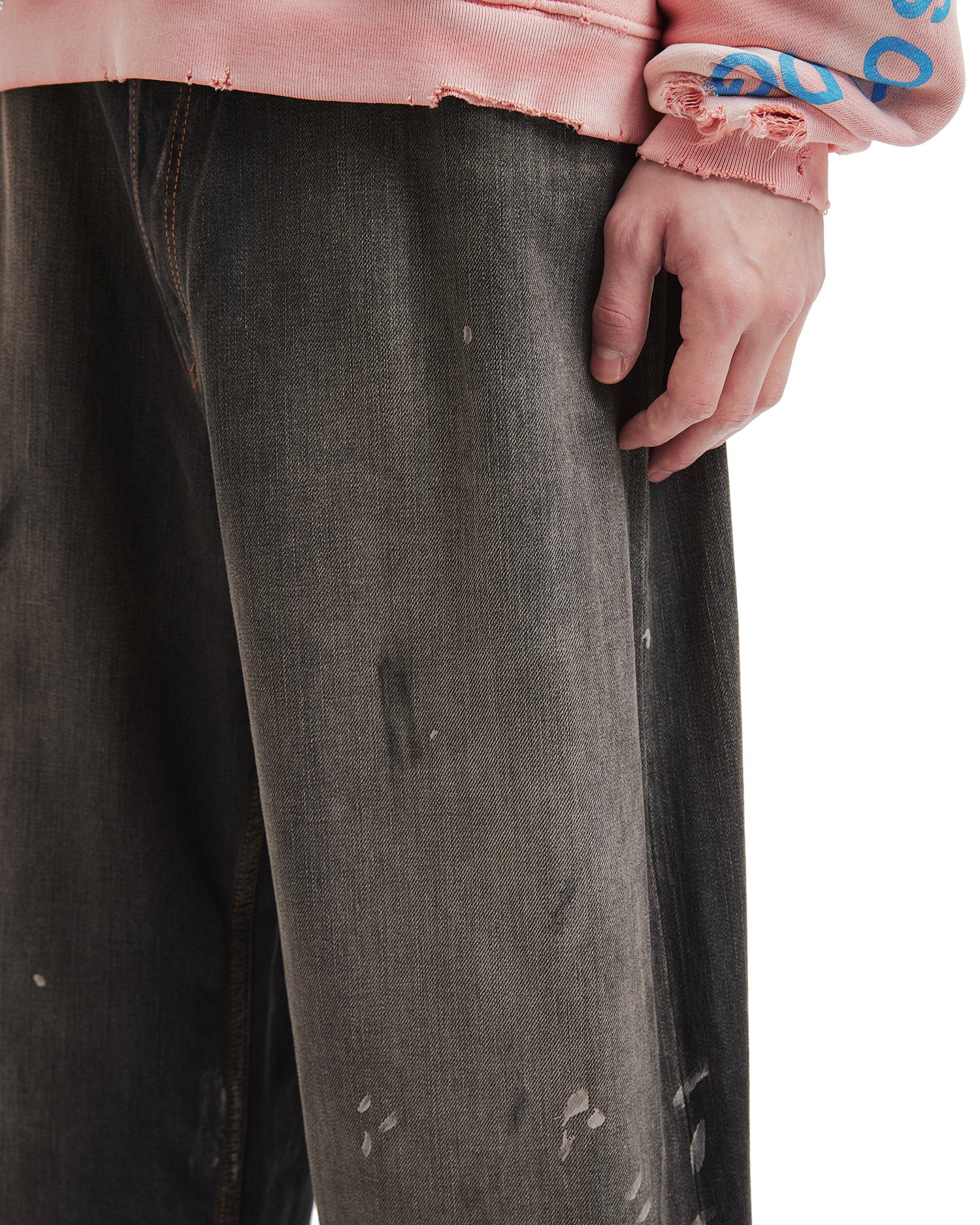 Distressed jeans