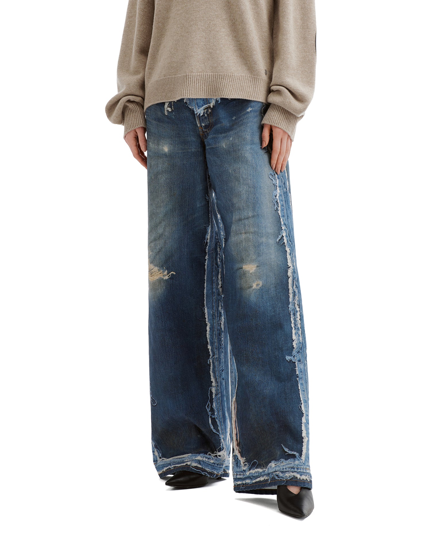 Distressed jeans