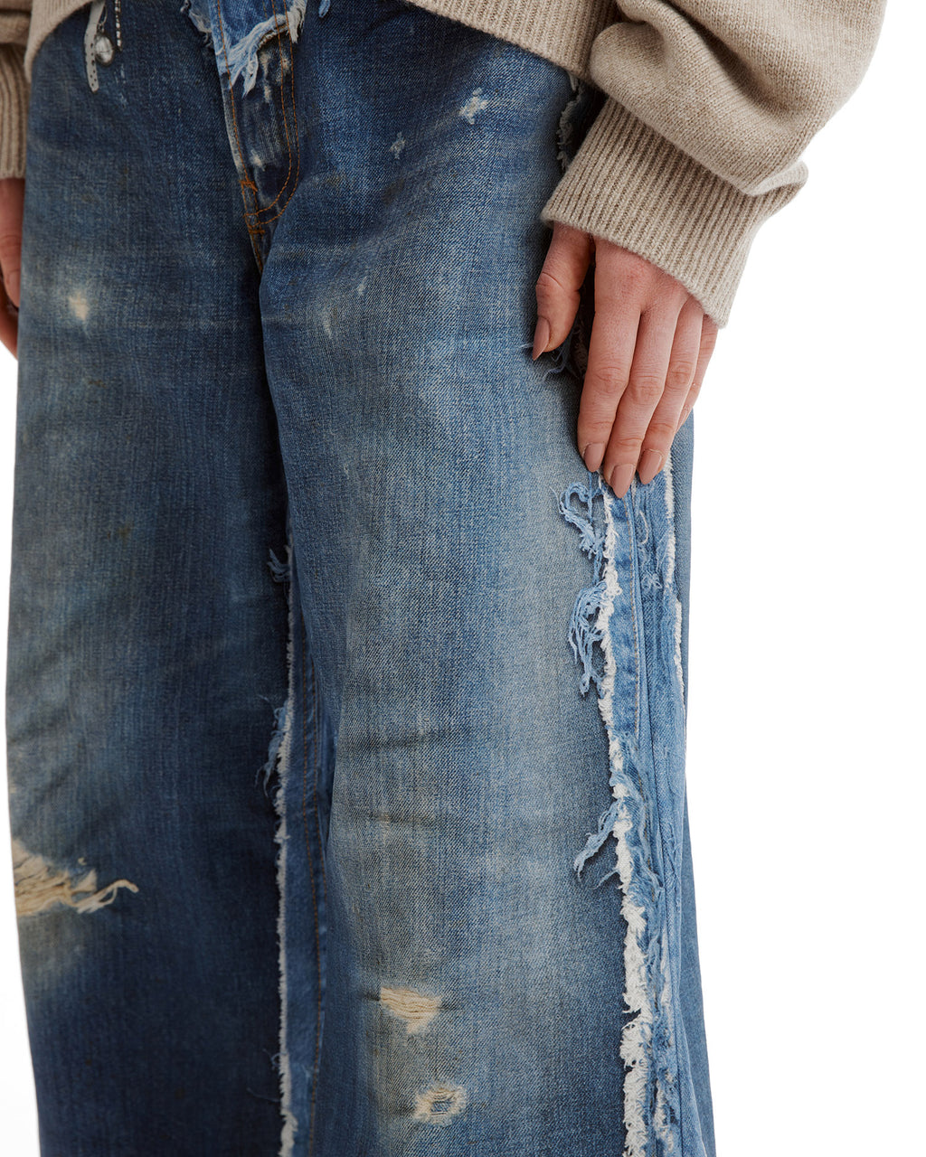 Distressed jeans
