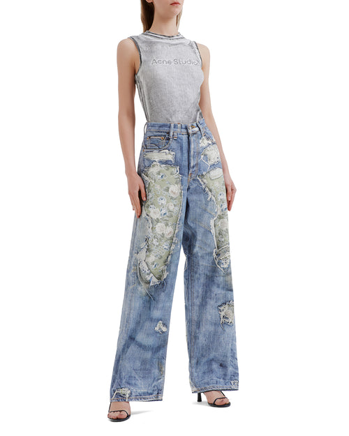 1981 trompe-l’œil print jeans
