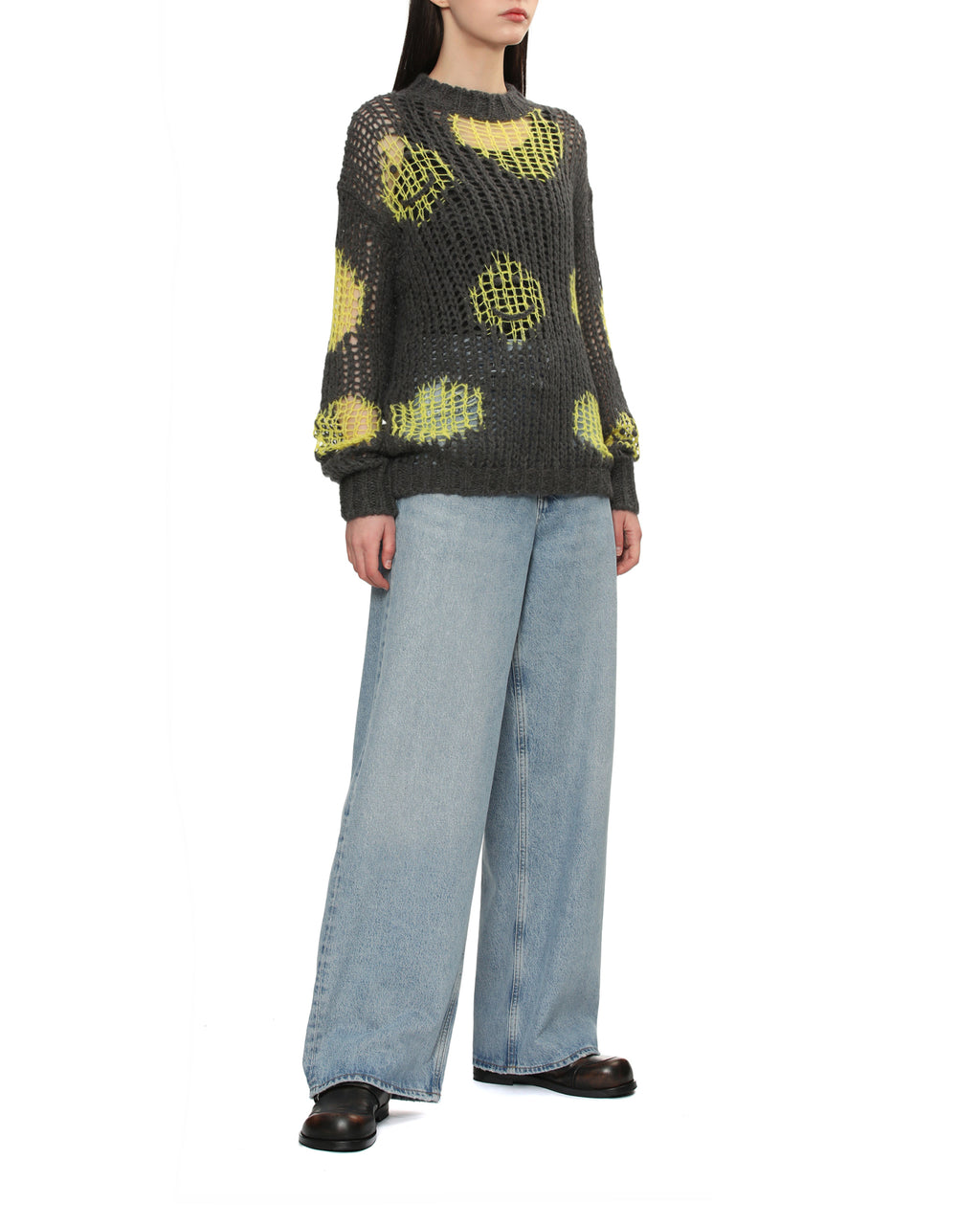 Embroidered mohair jumper