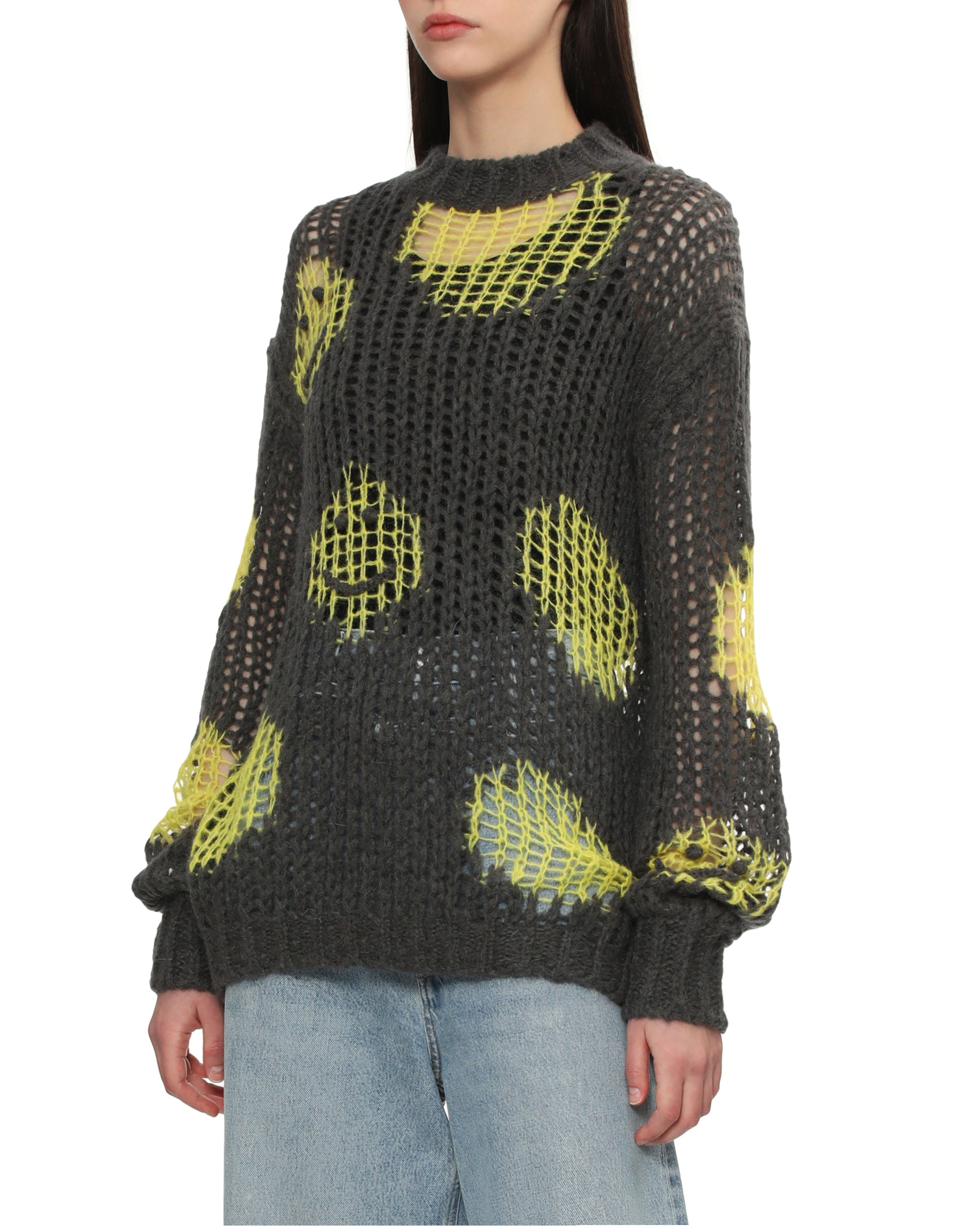 Embroidered mohair jumper