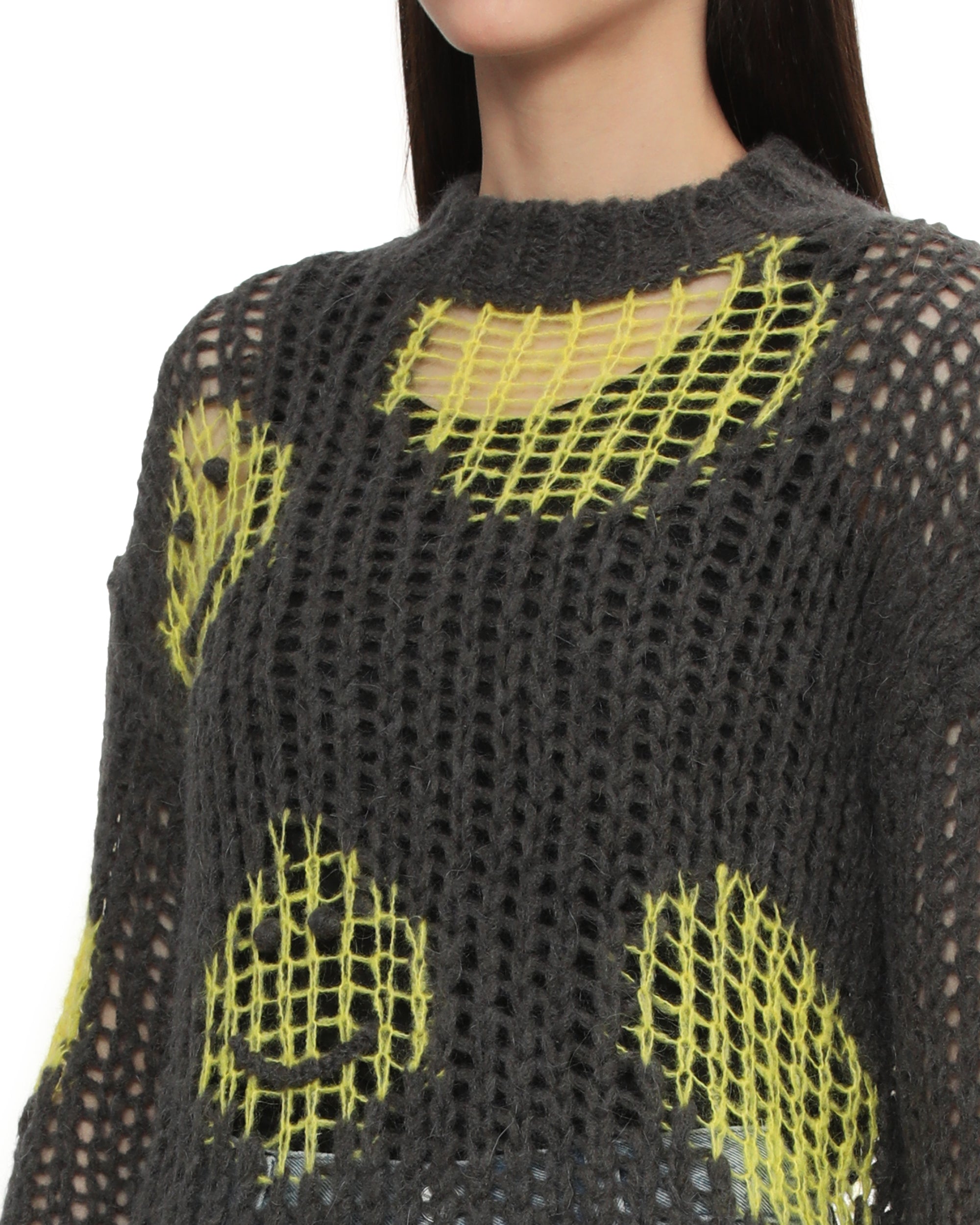 Embroidered mohair jumper