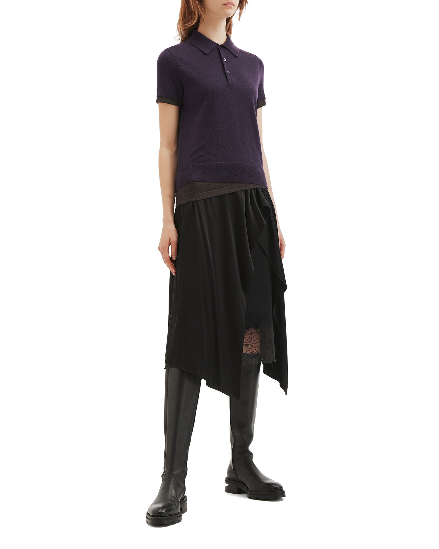 Layered wool knit