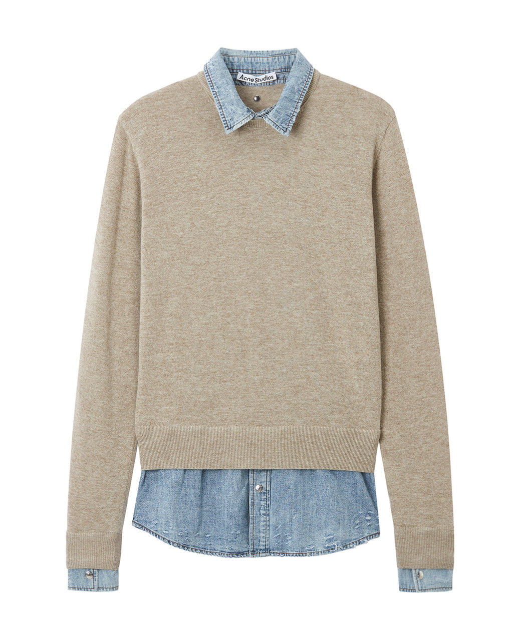 Layered wool jumper