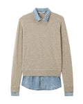 Layered wool jumper