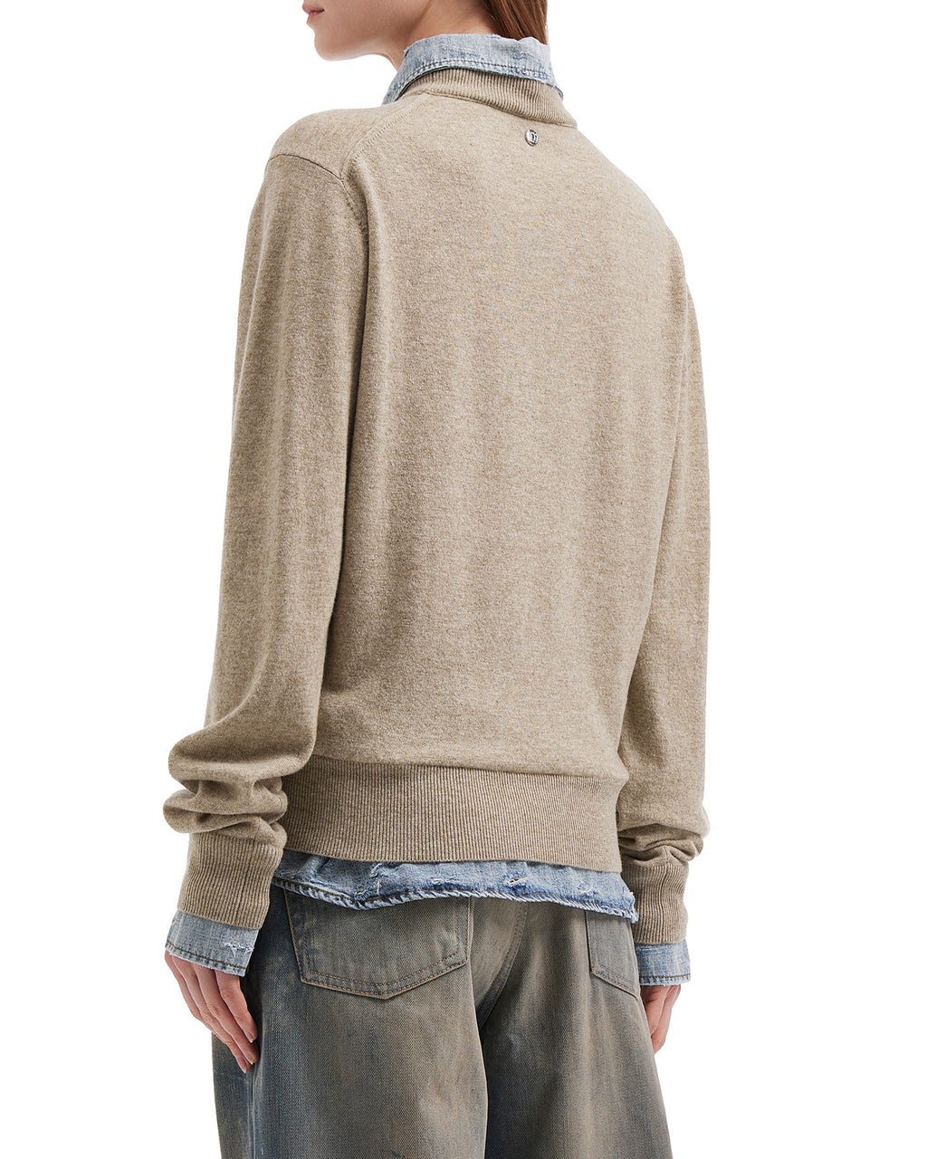Layered wool jumper
