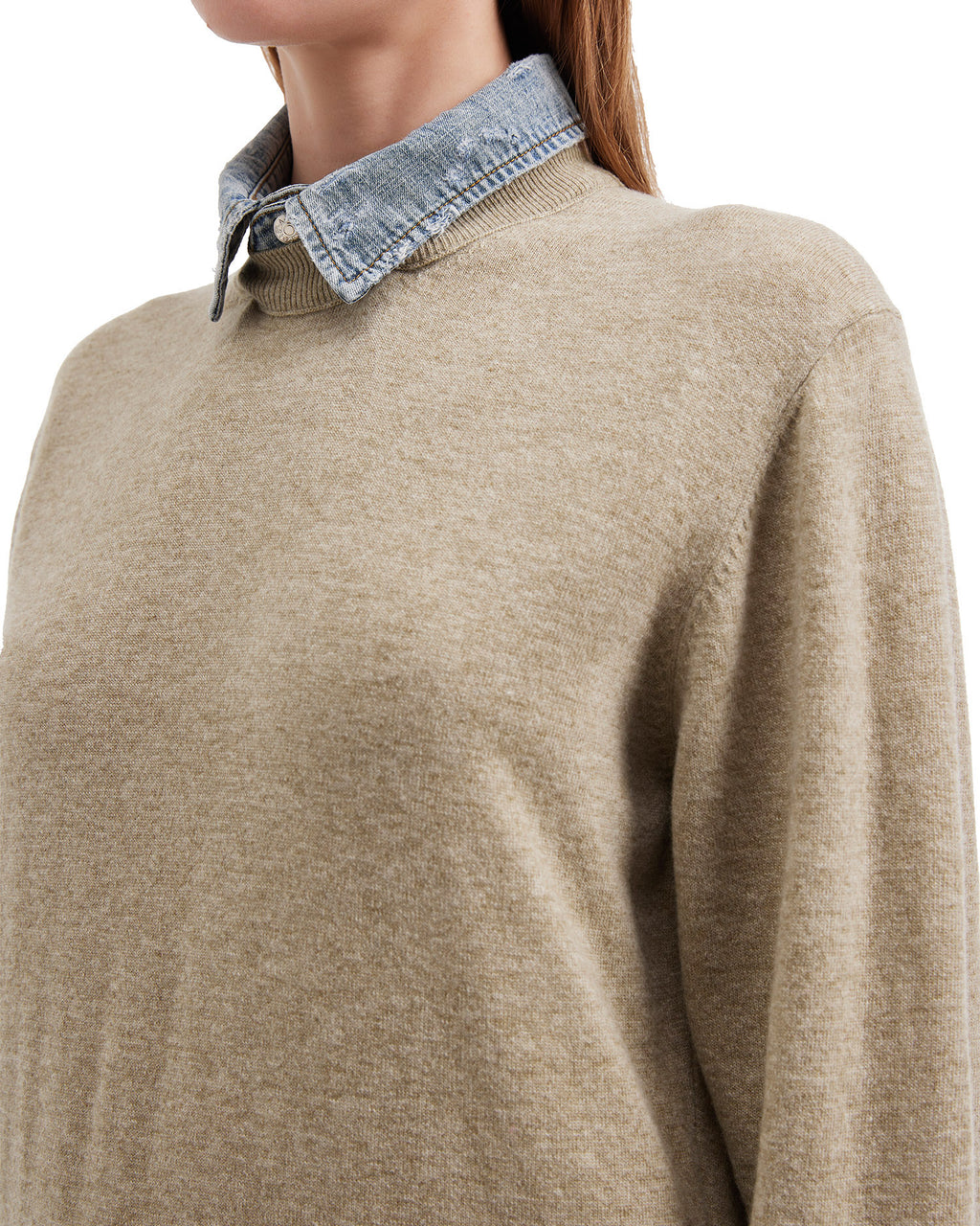 Layered wool jumper
