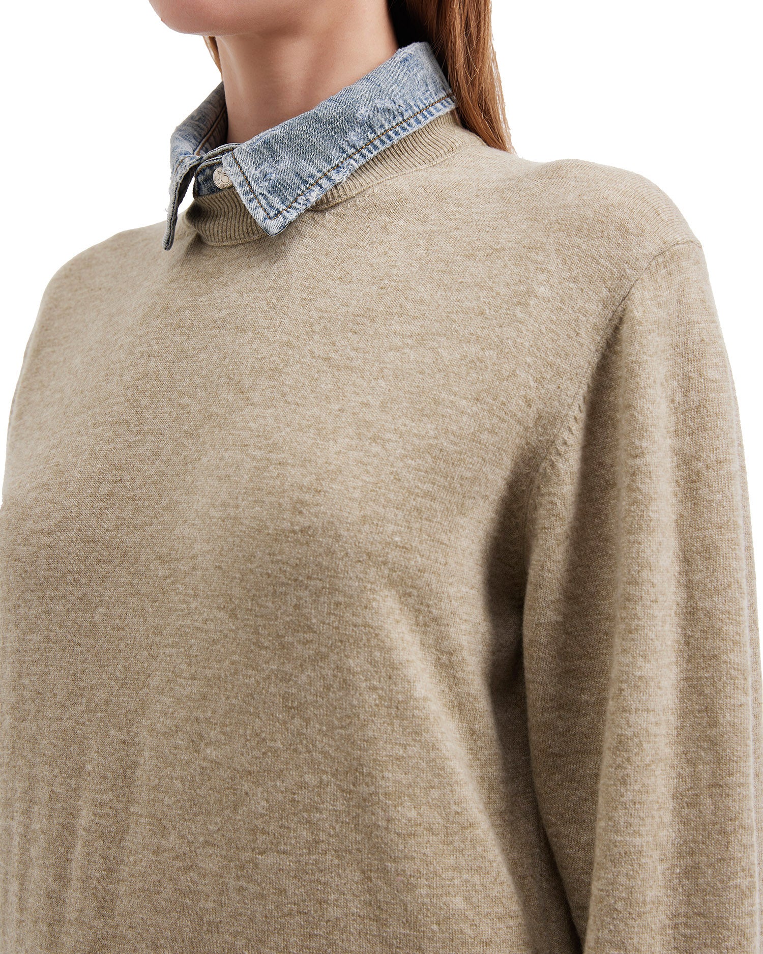 Layered wool jumper