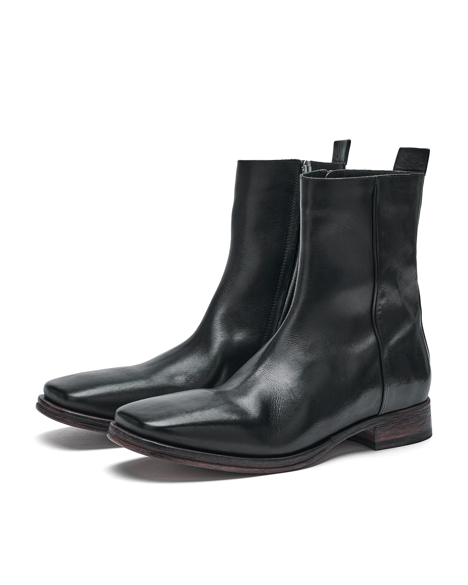 Leather ankle boots