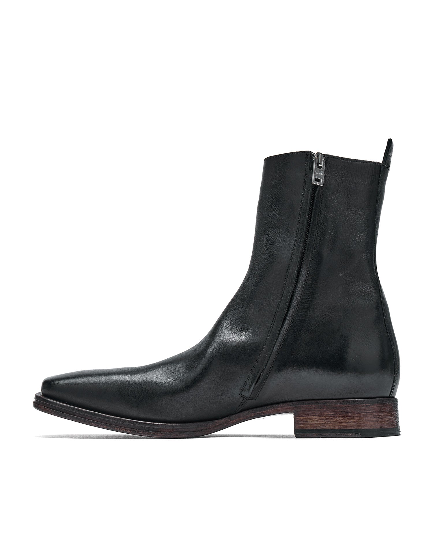 Leather ankle boots