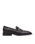 Printed leather loafers