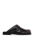 Leather buckle shoes