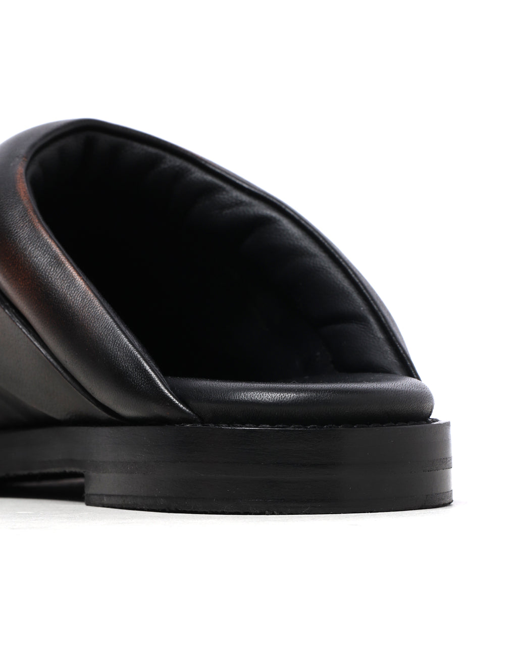 Leather buckle shoes