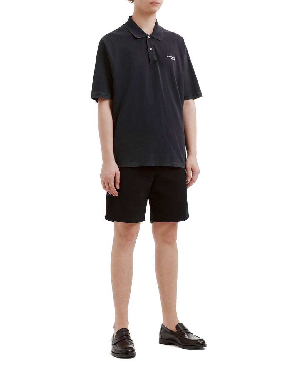 Washed logo polo shirt