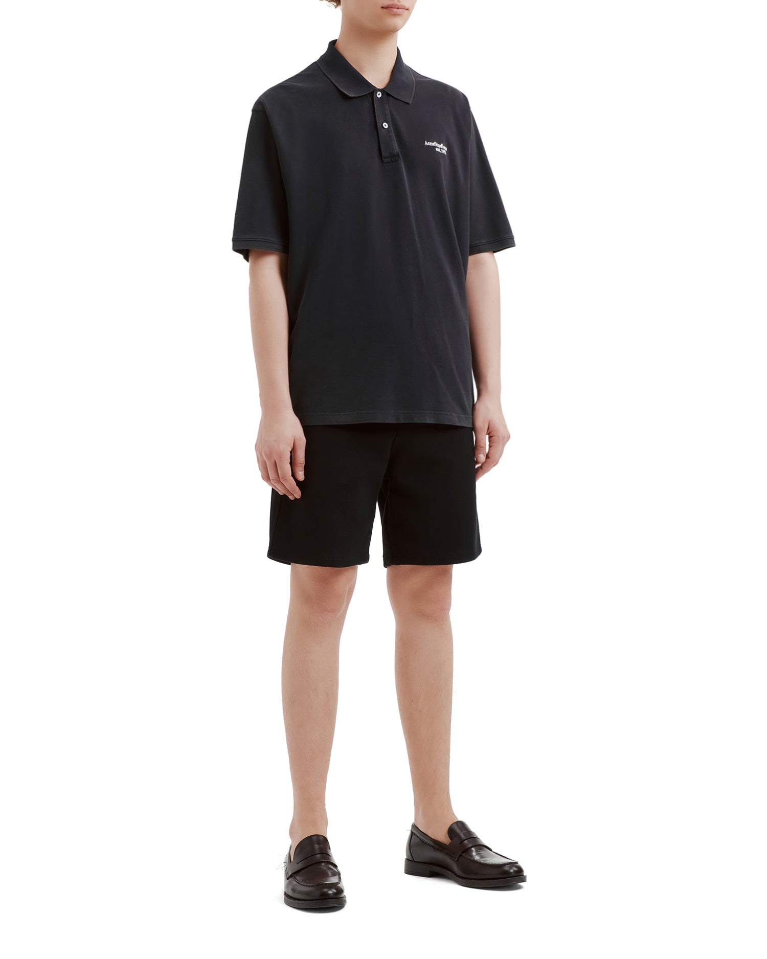 Washed logo polo shirt