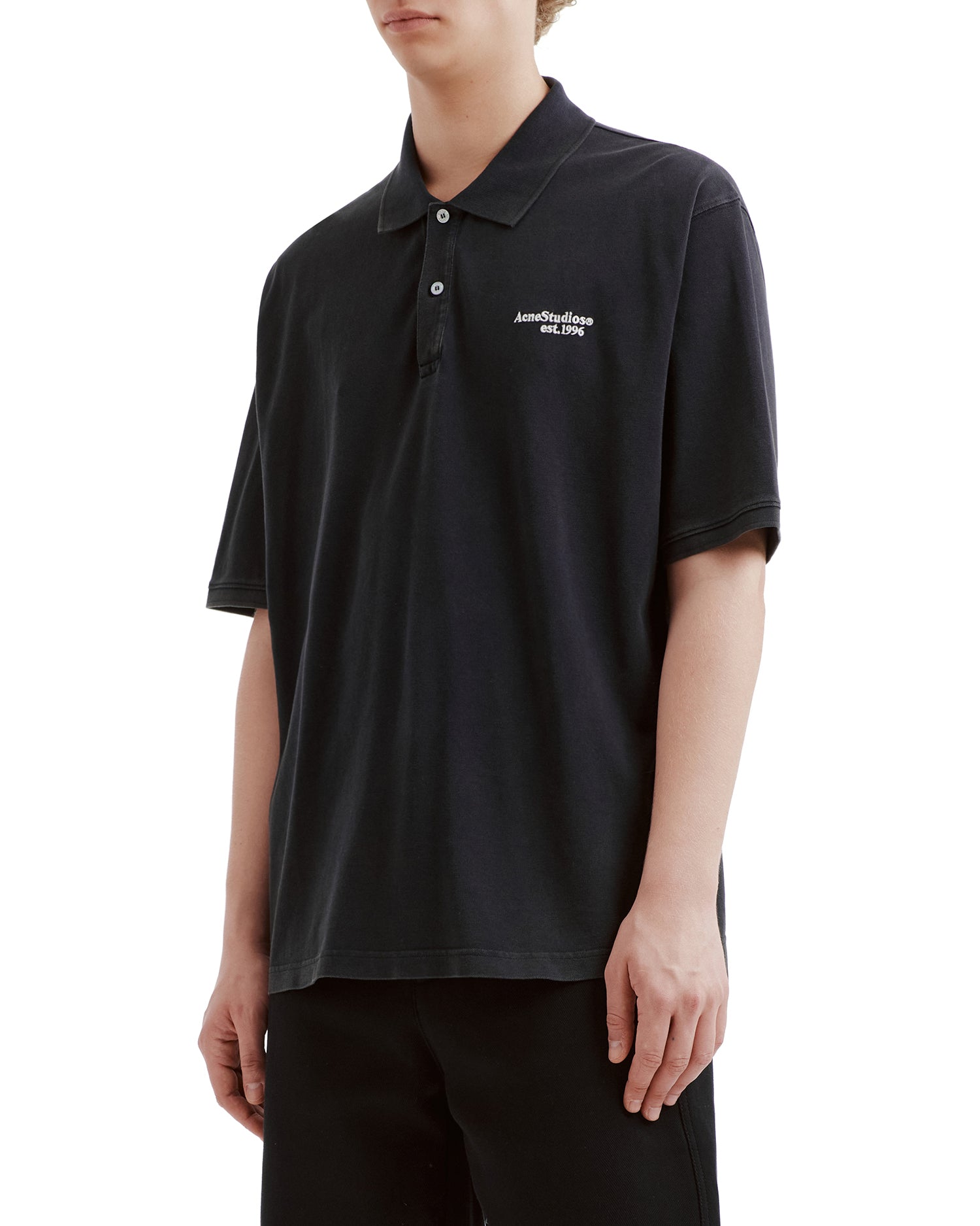 Washed logo polo shirt