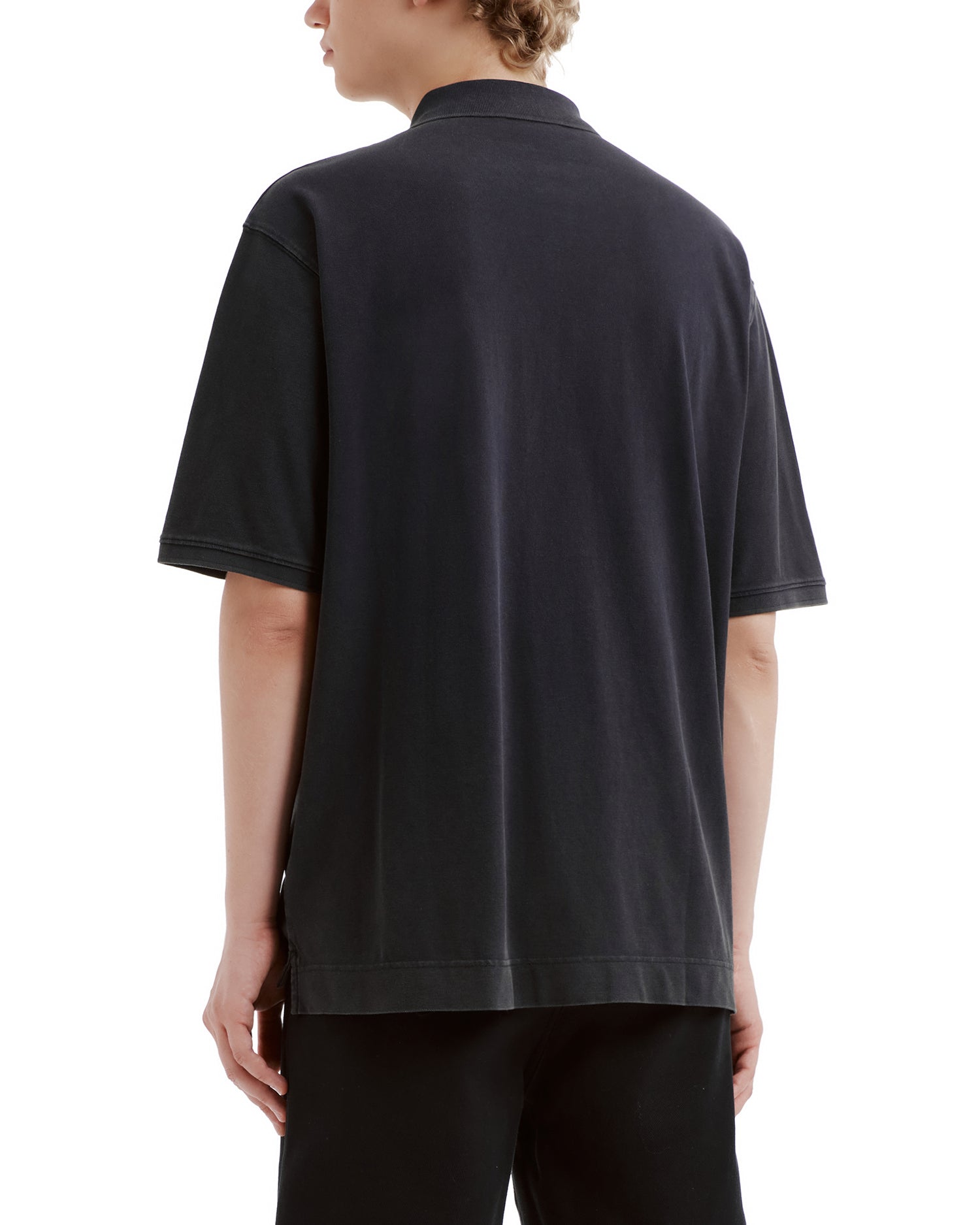 Washed logo polo shirt