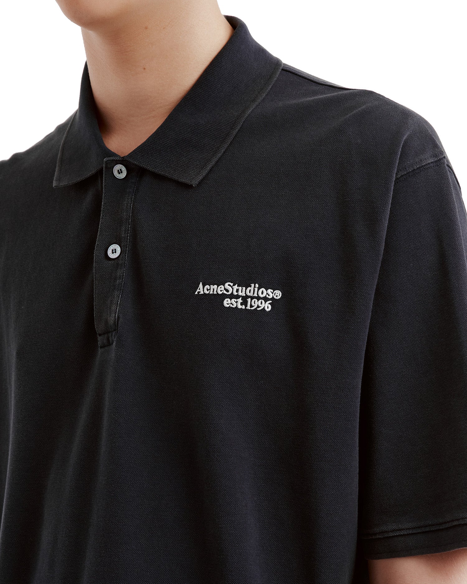 Washed logo polo shirt