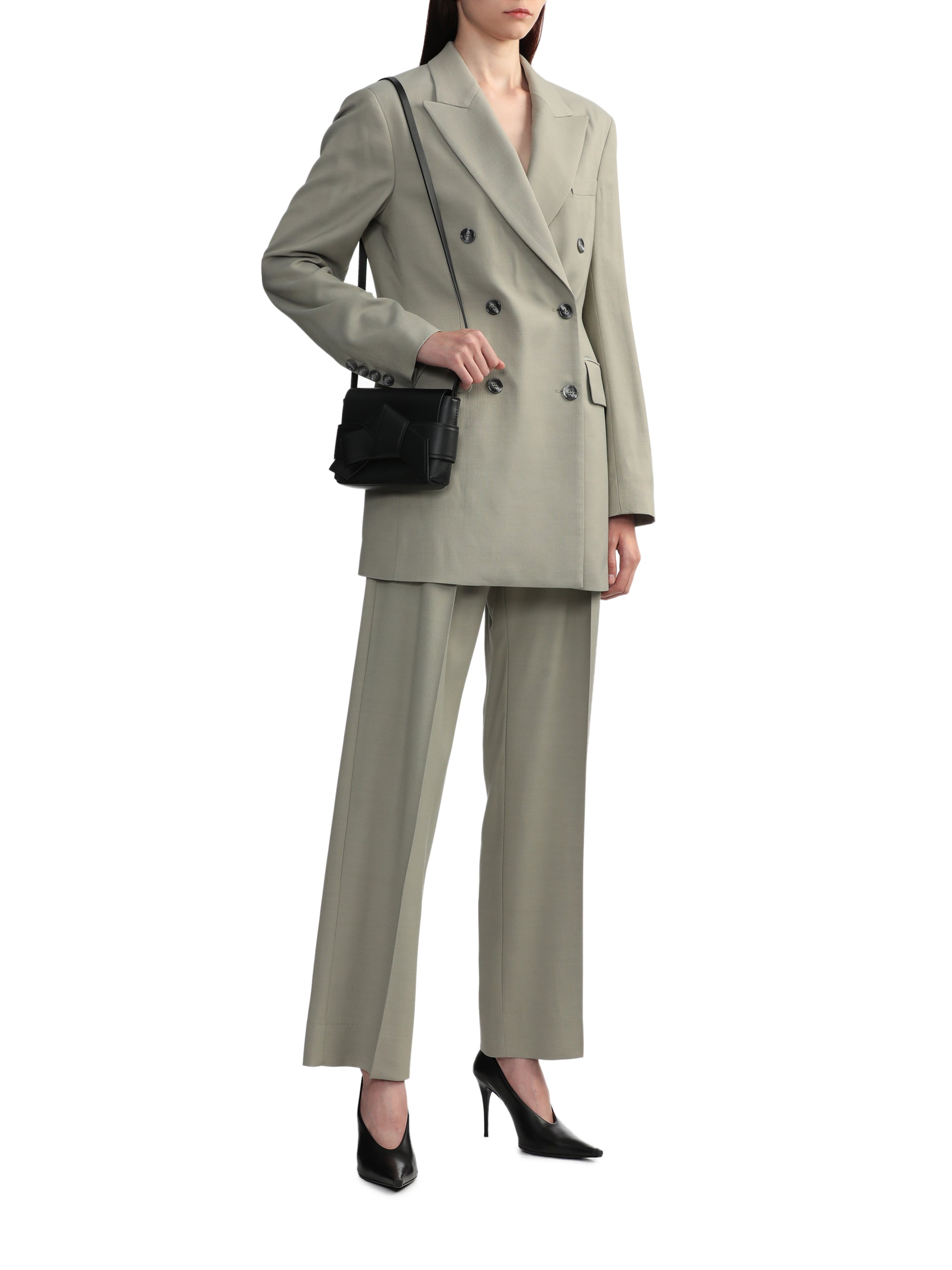 Tailored herringbone trousers