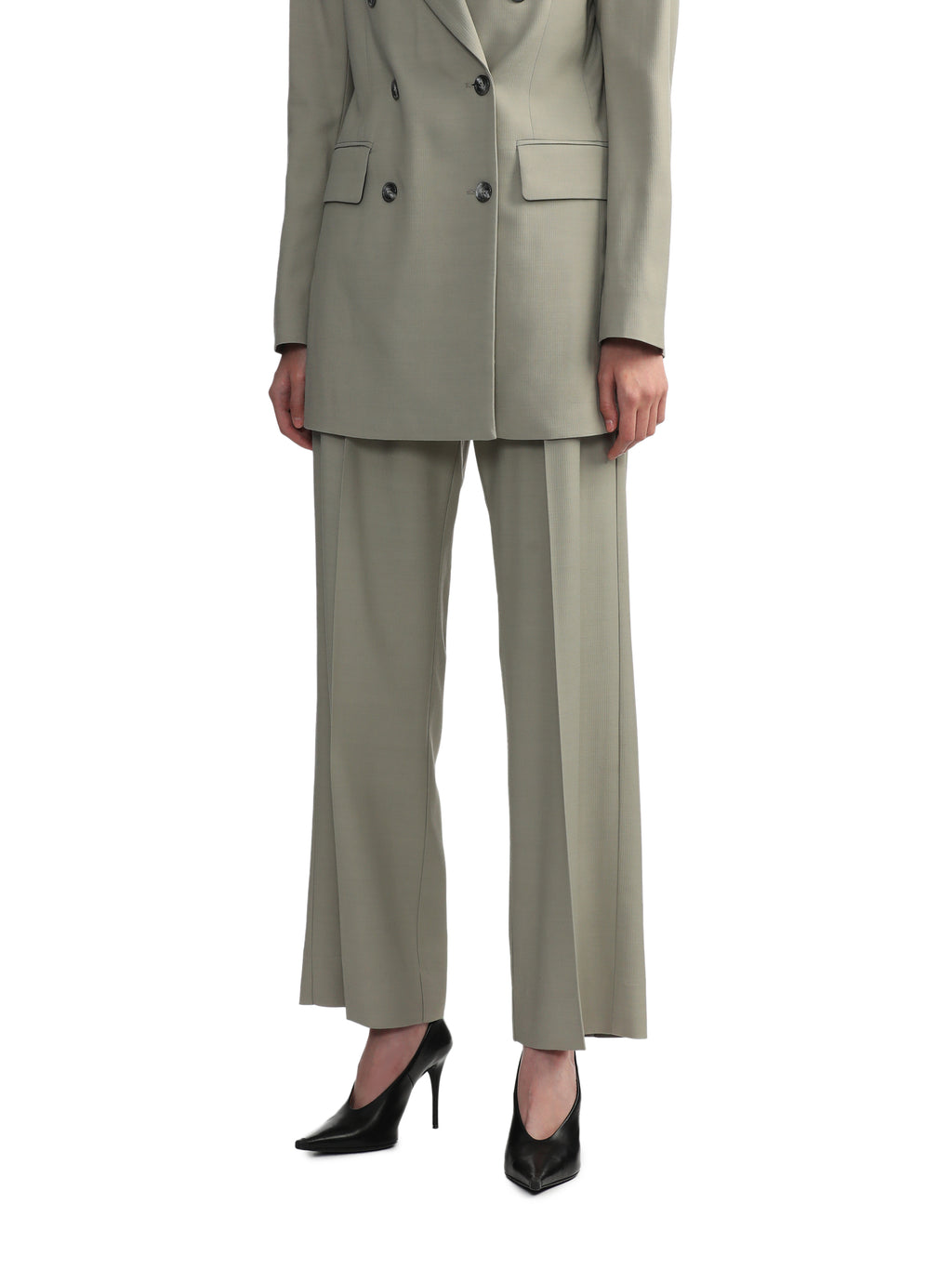 Tailored herringbone trousers