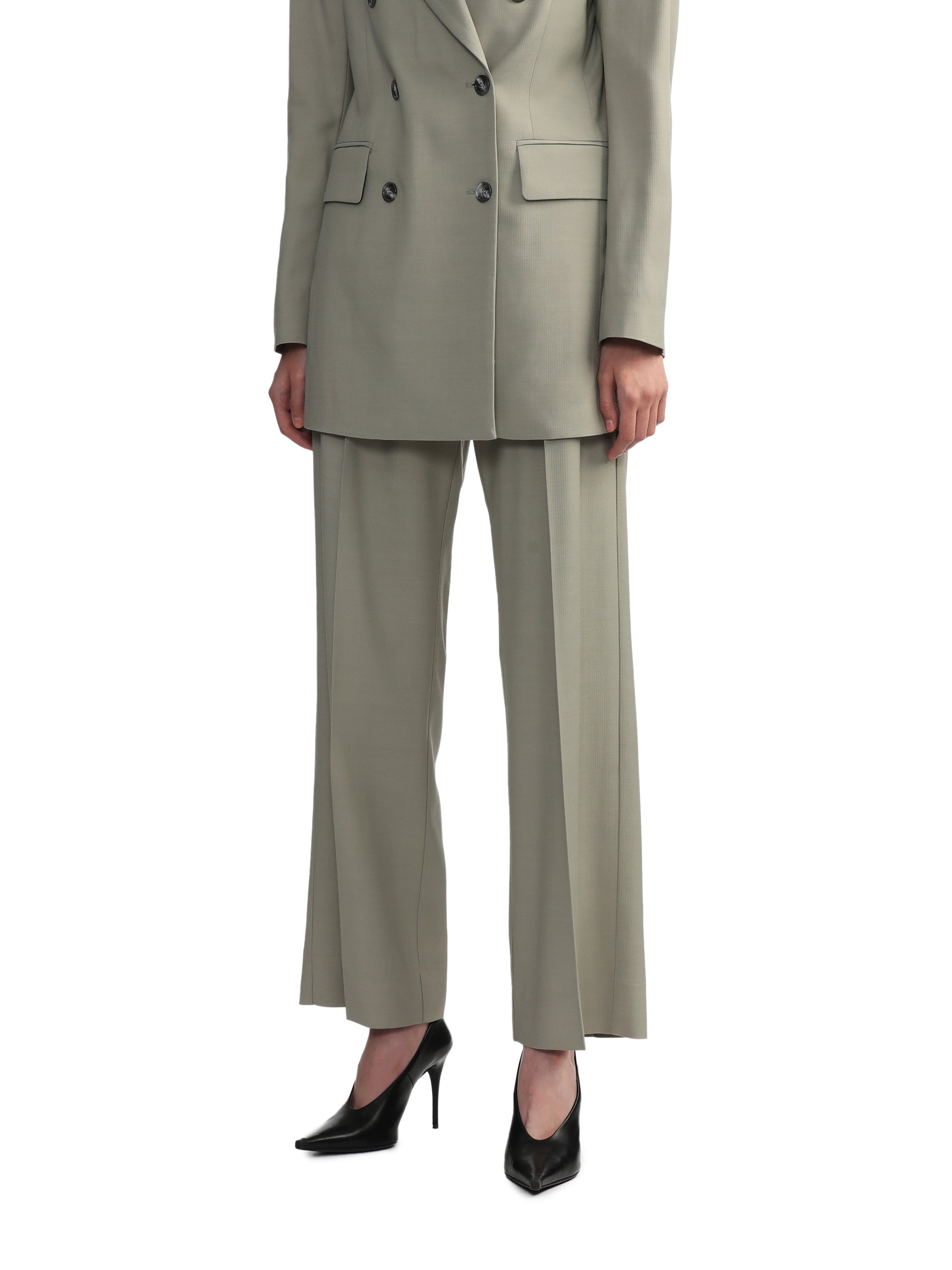 Tailored herringbone trousers