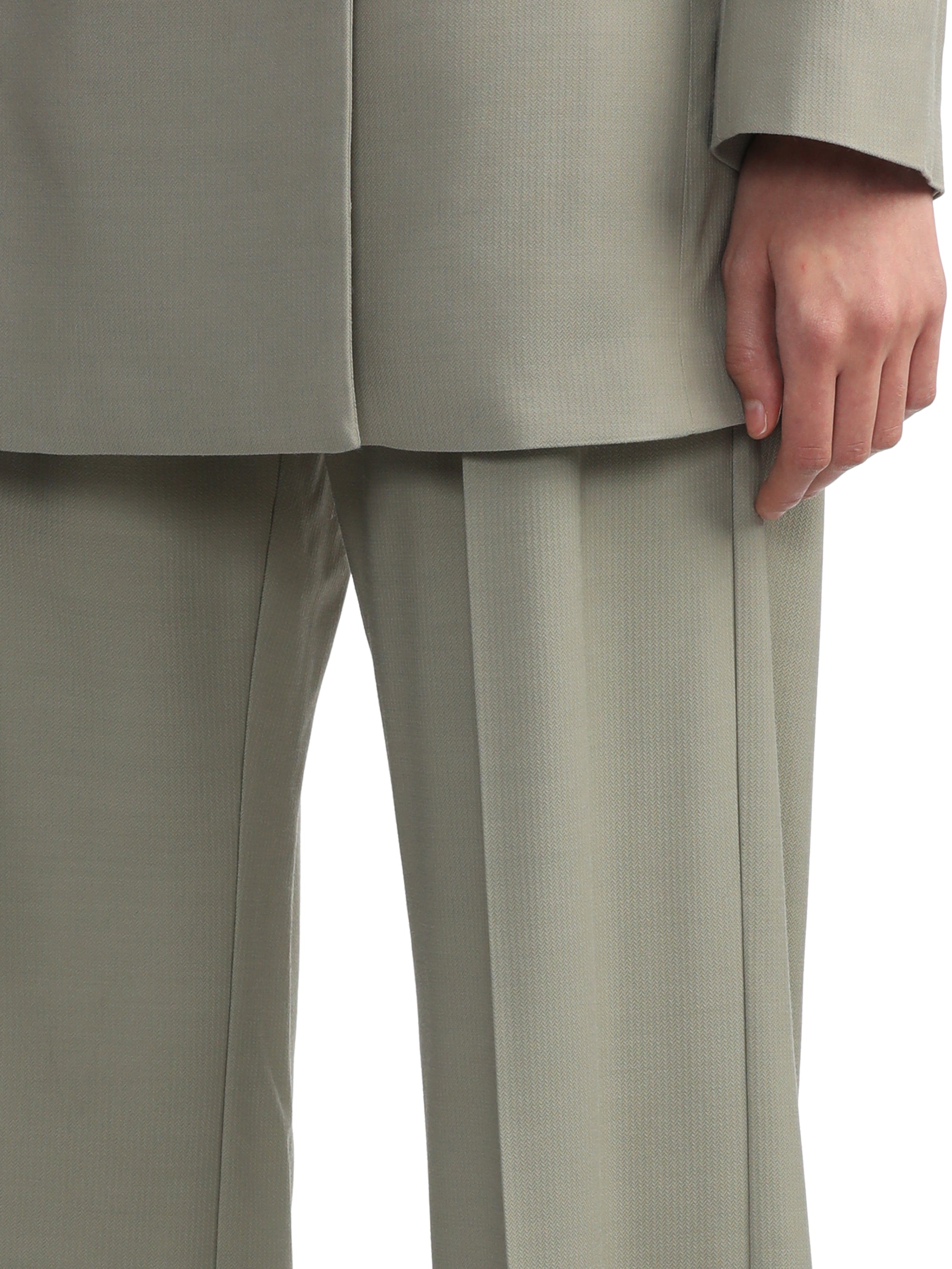 Tailored herringbone trousers