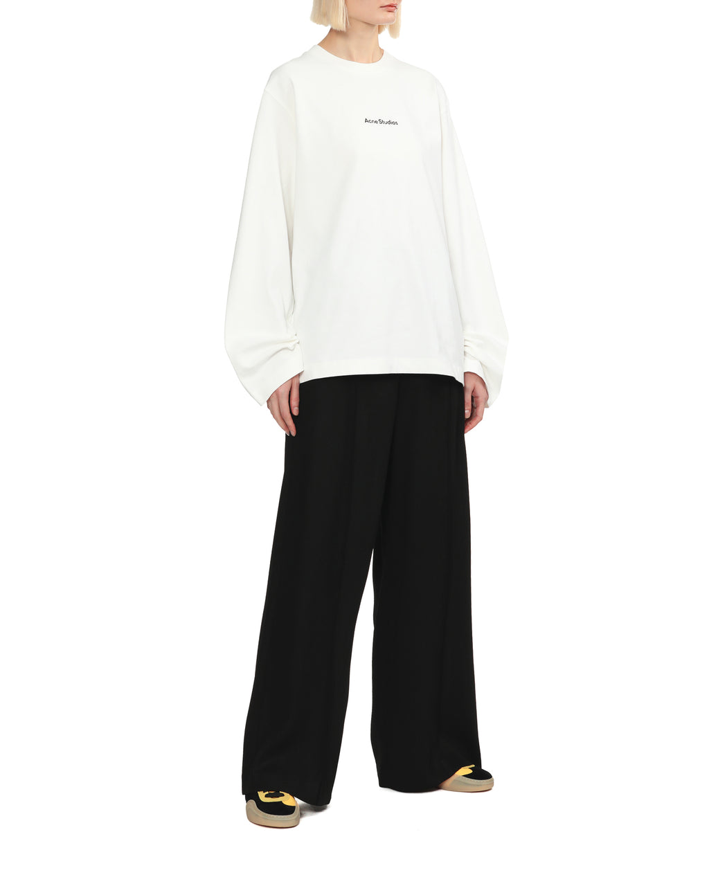 Tailored wool blend trousers