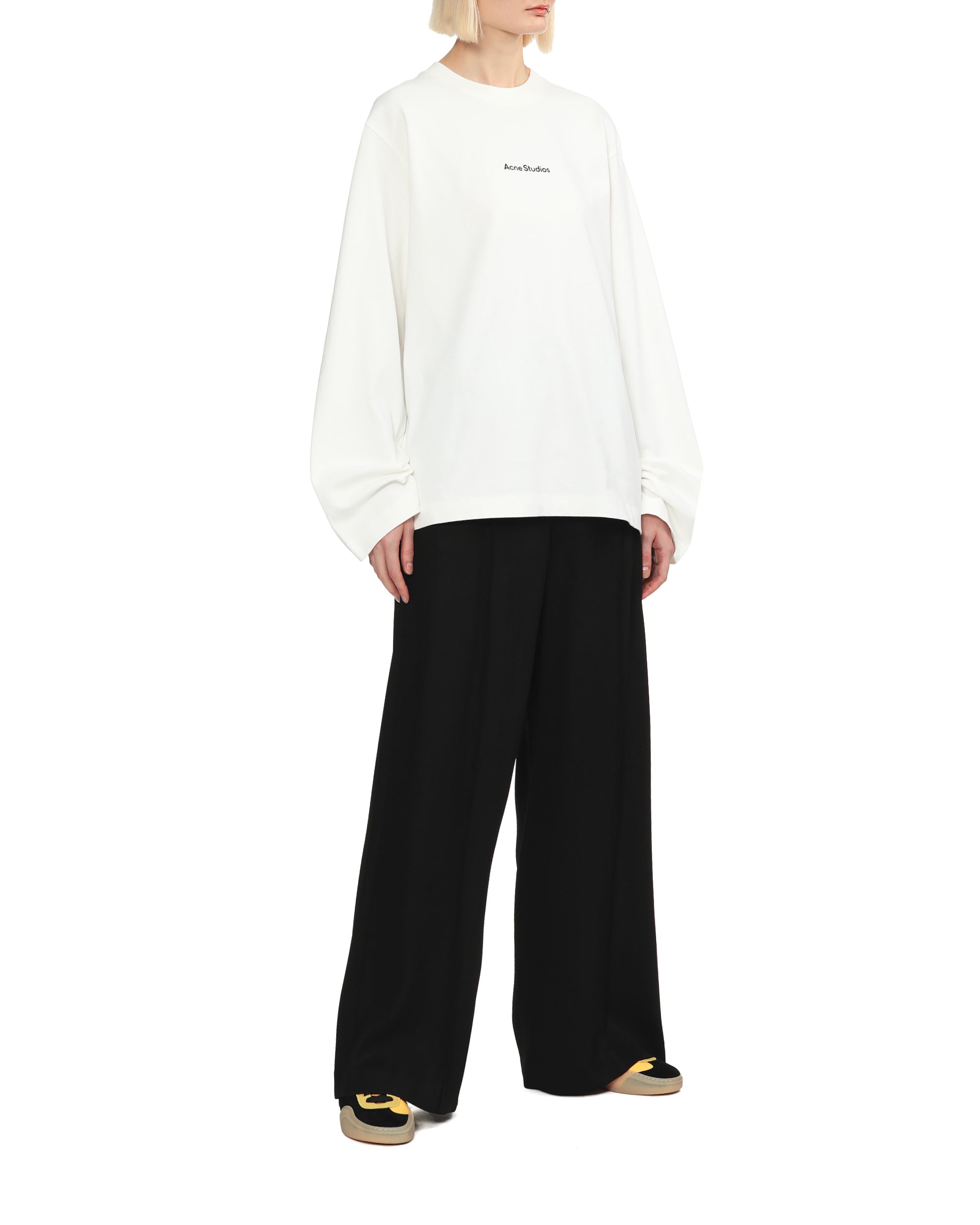 Tailored wool blend trousers