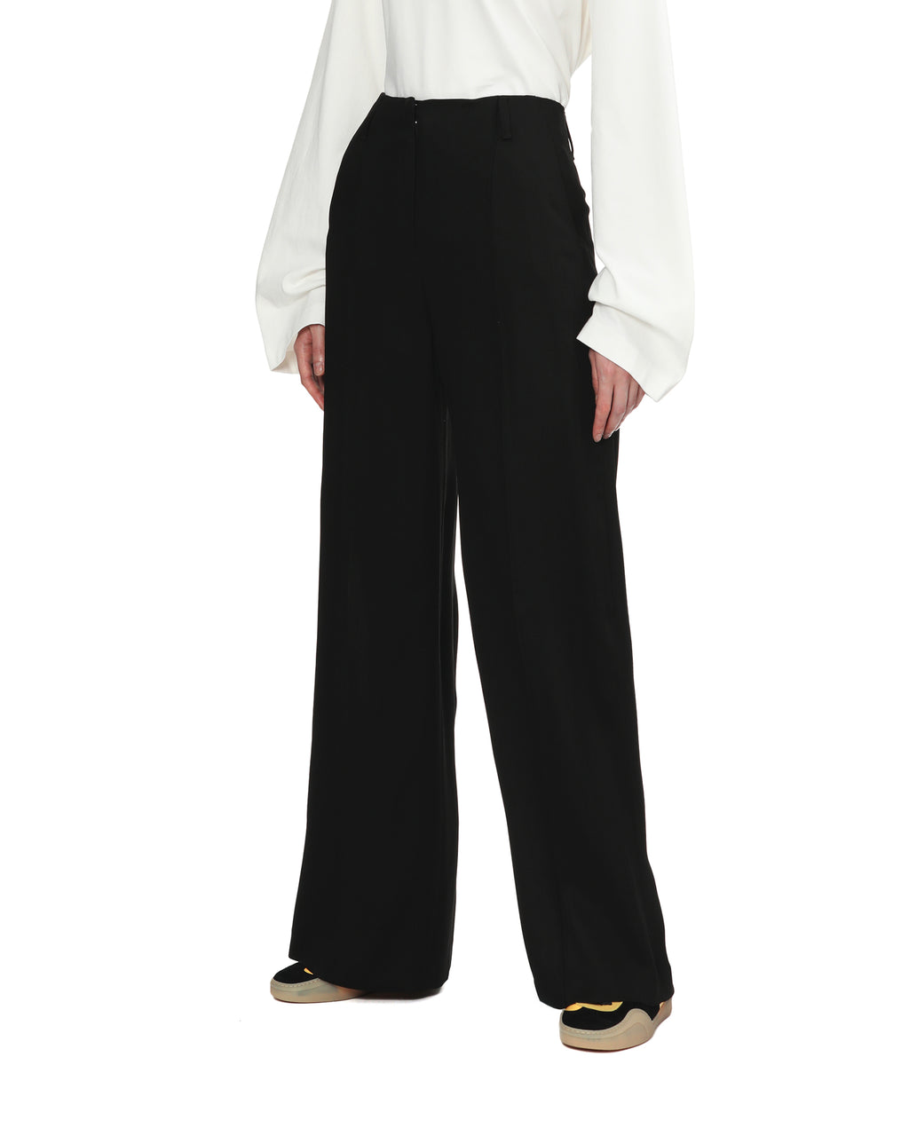 Tailored wool blend trousers
