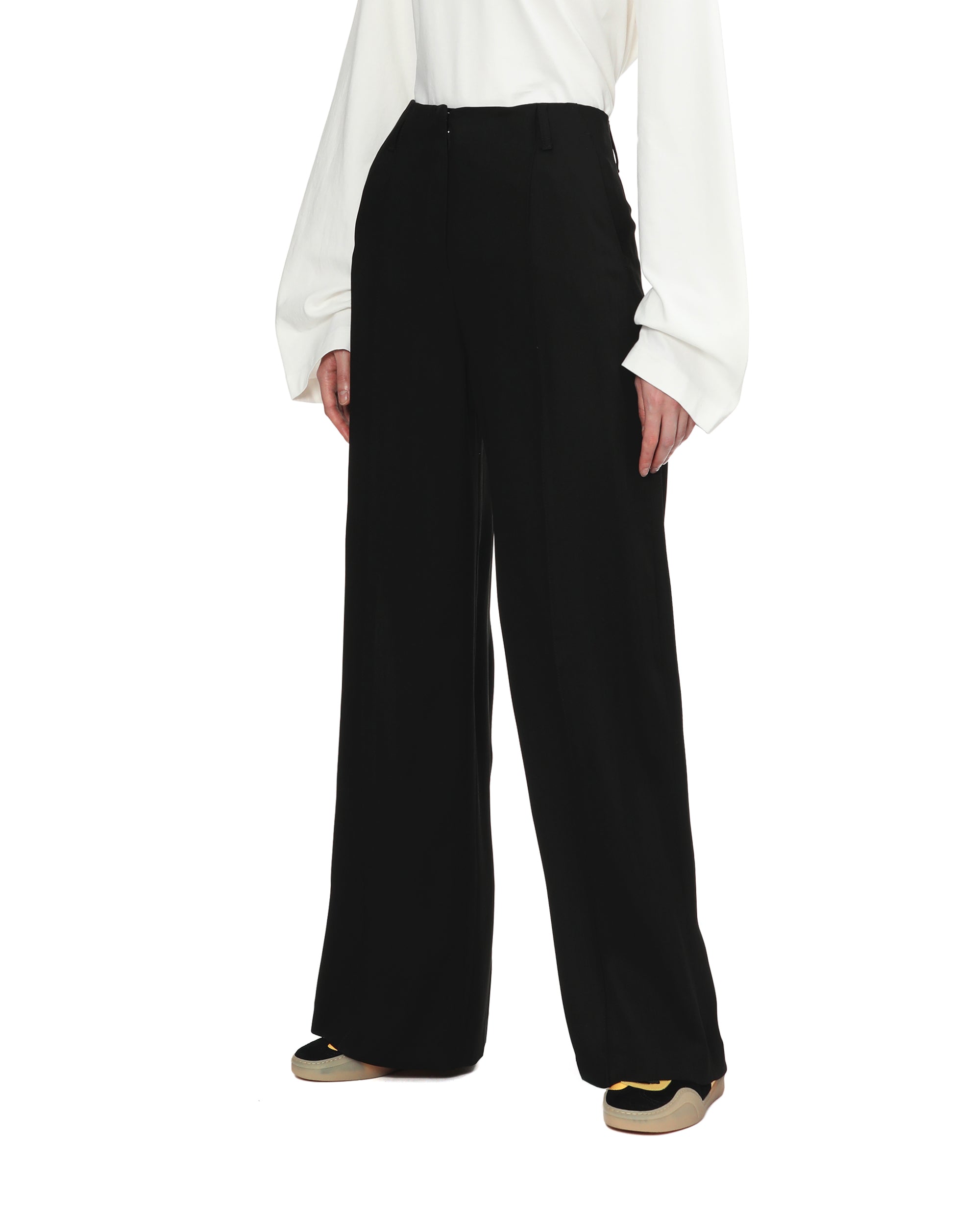 Tailored wool blend trousers