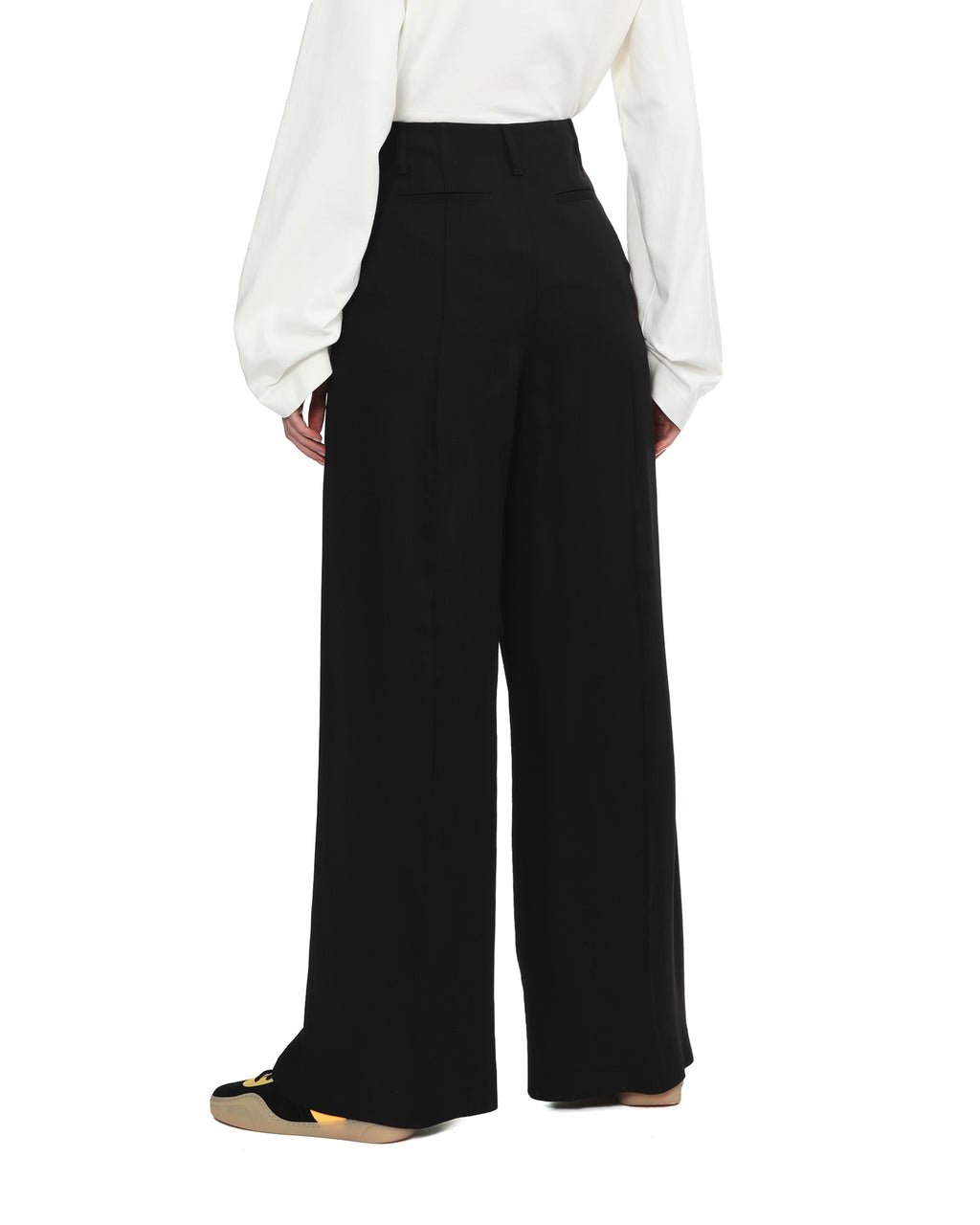 Tailored wool blend trousers