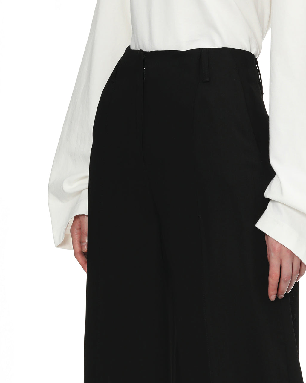 Tailored wool blend trousers