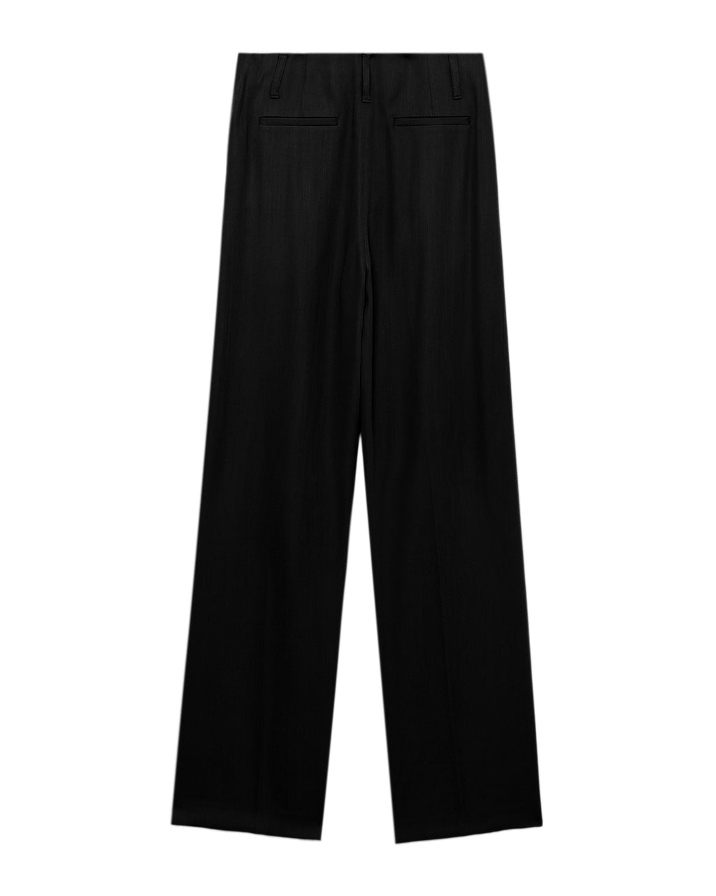 Wide leg wool-blend trousers