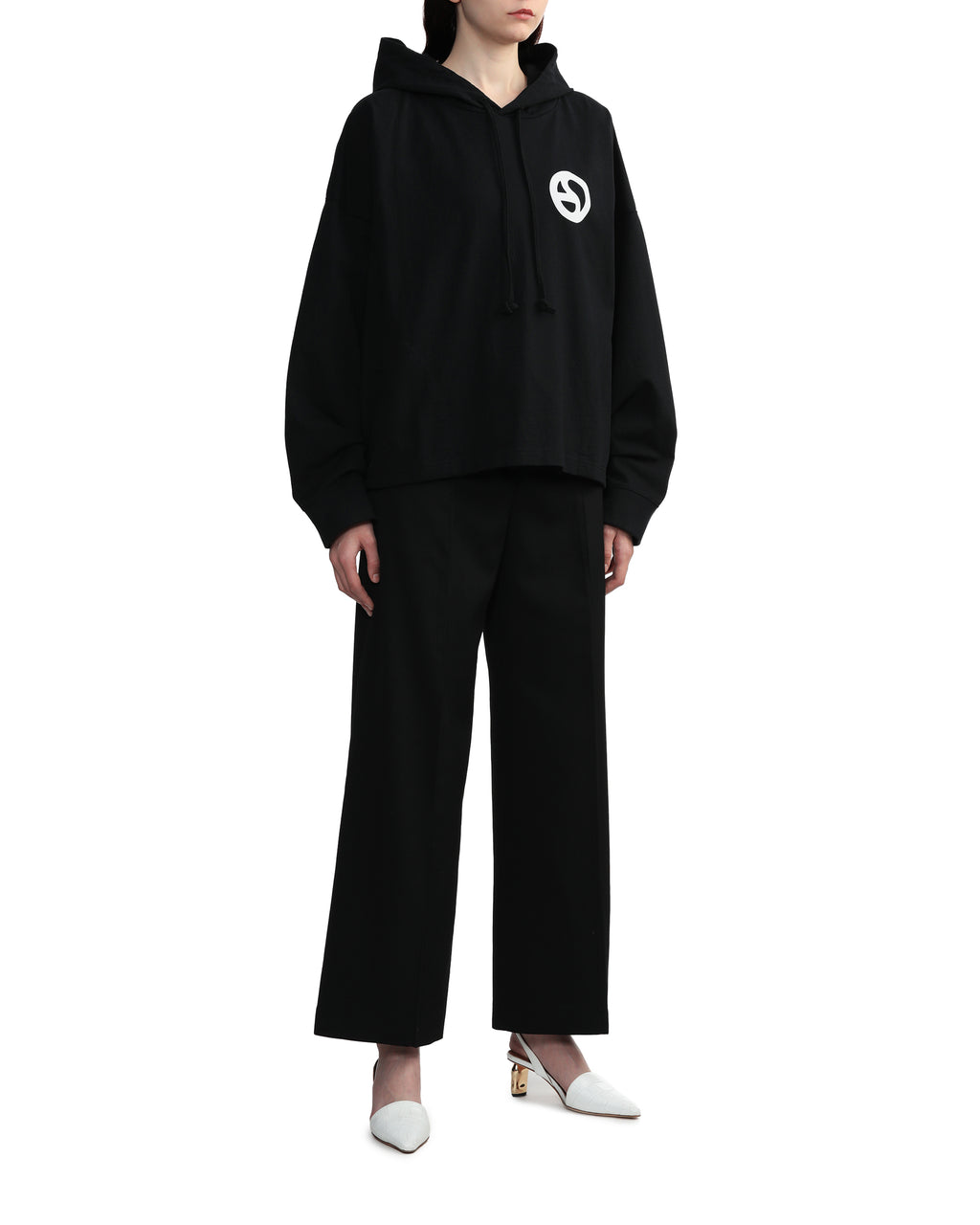 Tailored wool blend trousers