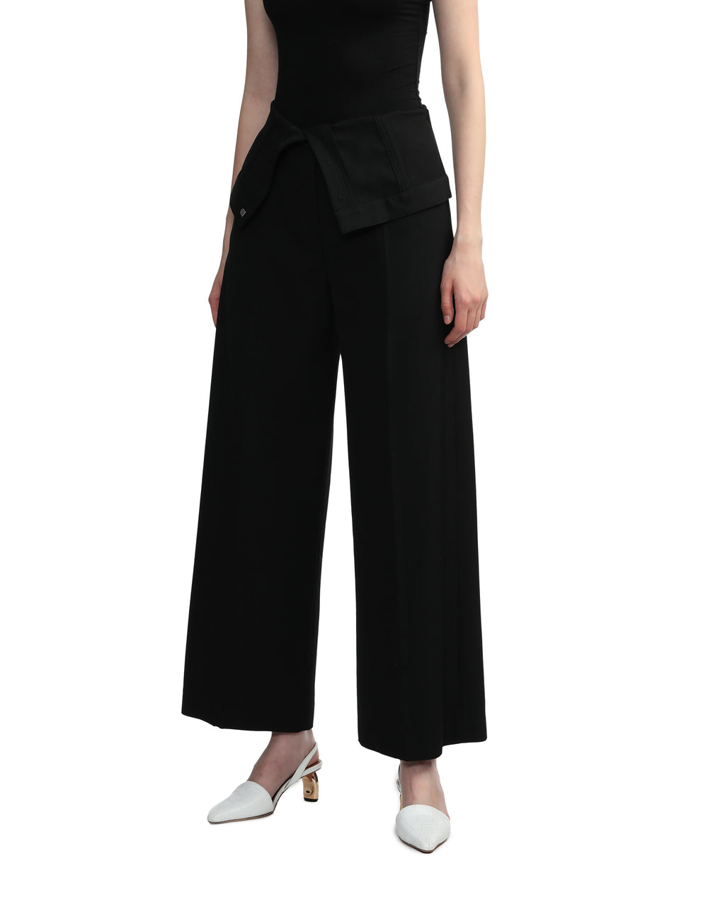 Tailored wool blend trousers
