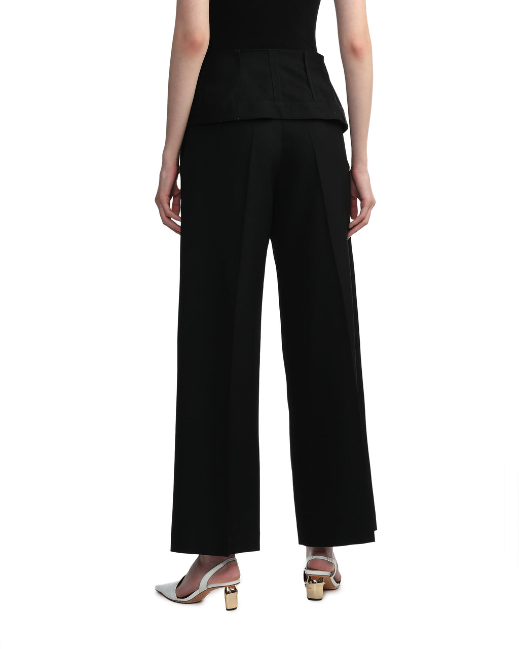Tailored wool blend trousers