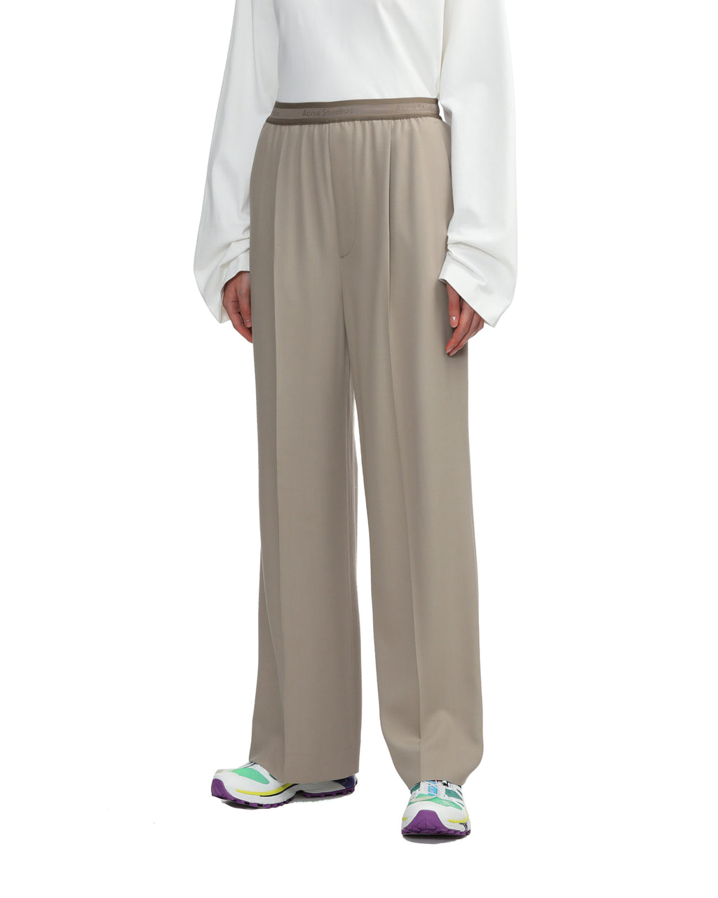 Logo waistband trousers