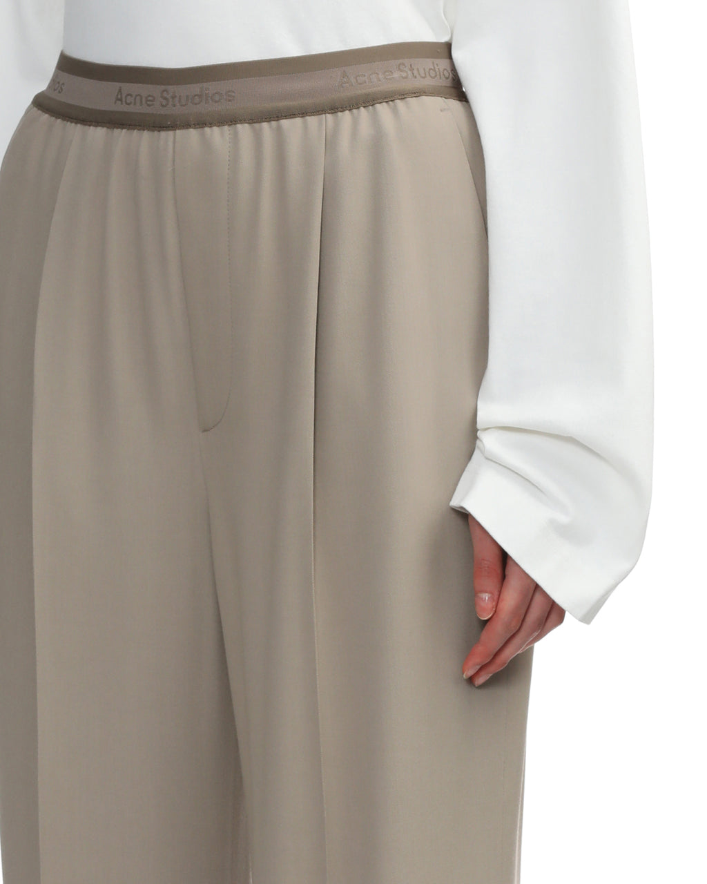 Logo waistband trousers