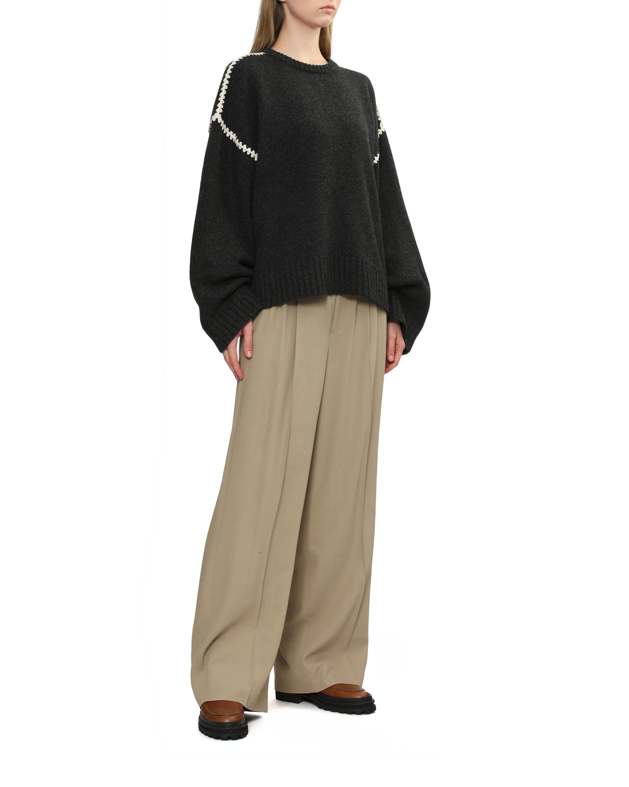 Logo tape pants