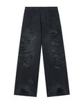 Regular fit mended pants