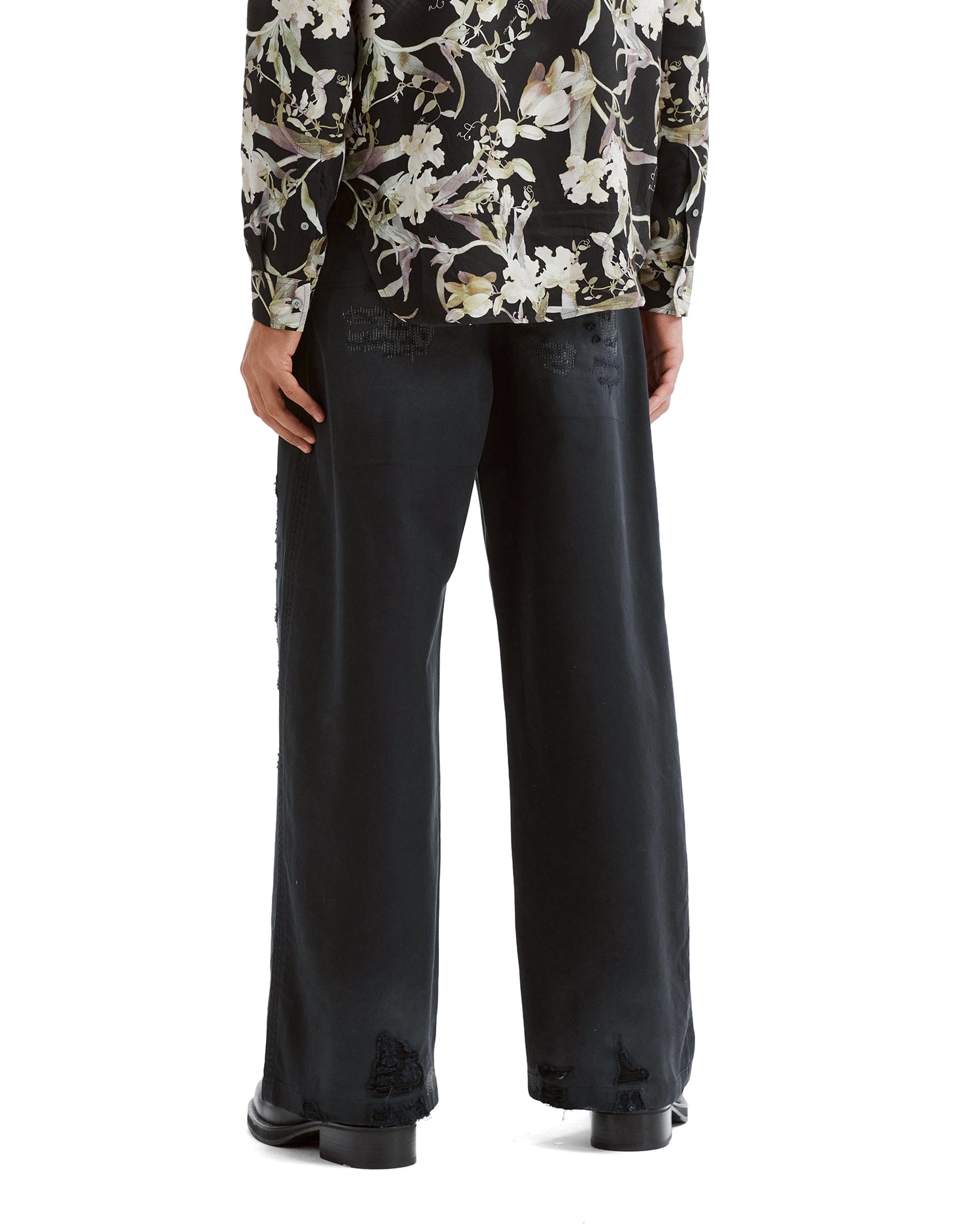 Regular fit mended pants