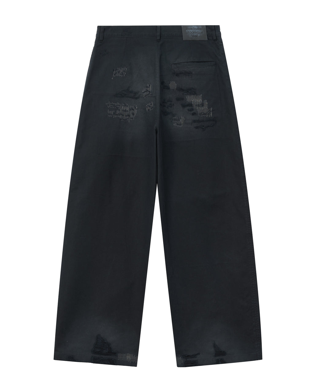 Regular fit mended pants