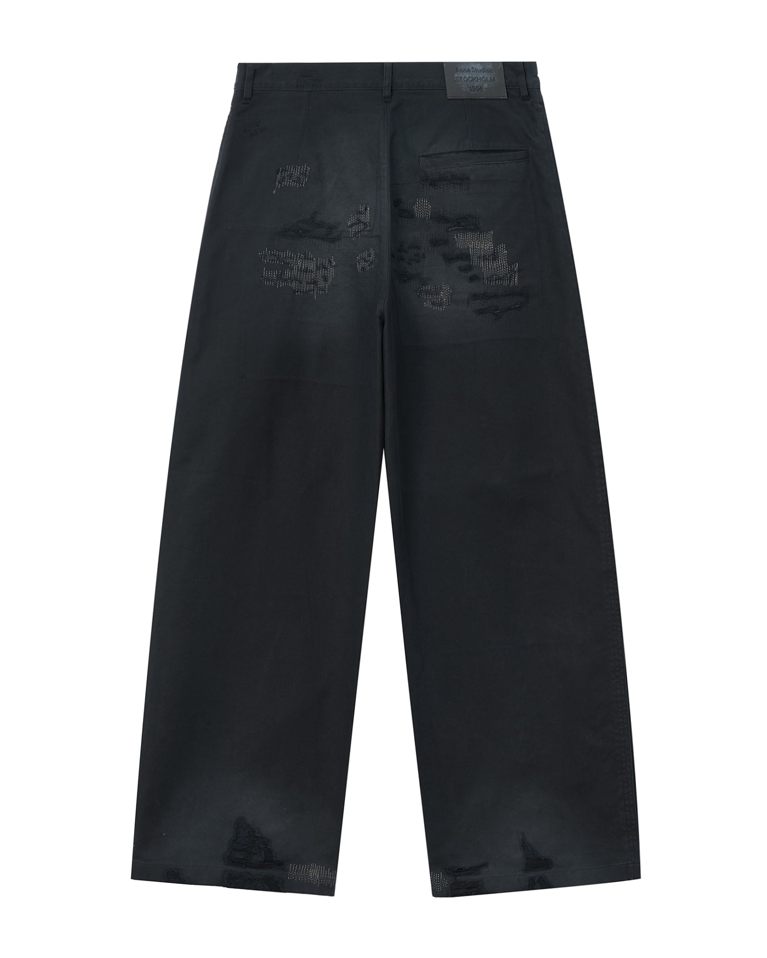 Regular fit mended pants