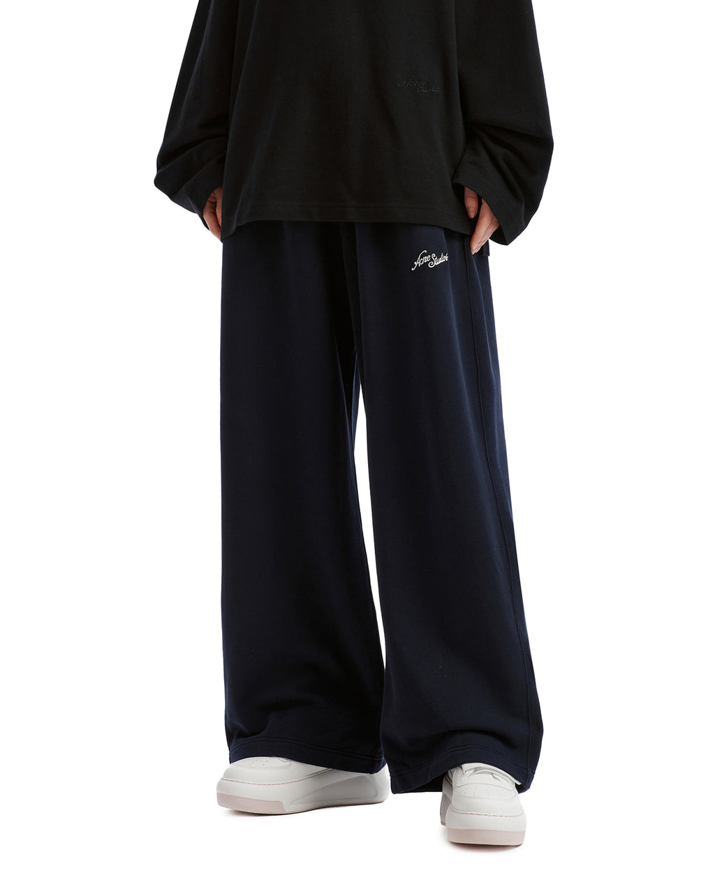 Fleece sweatpants with logo