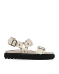 Leather buckle sandals