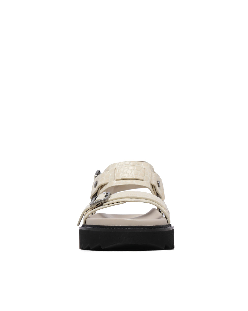 Leather buckle sandals