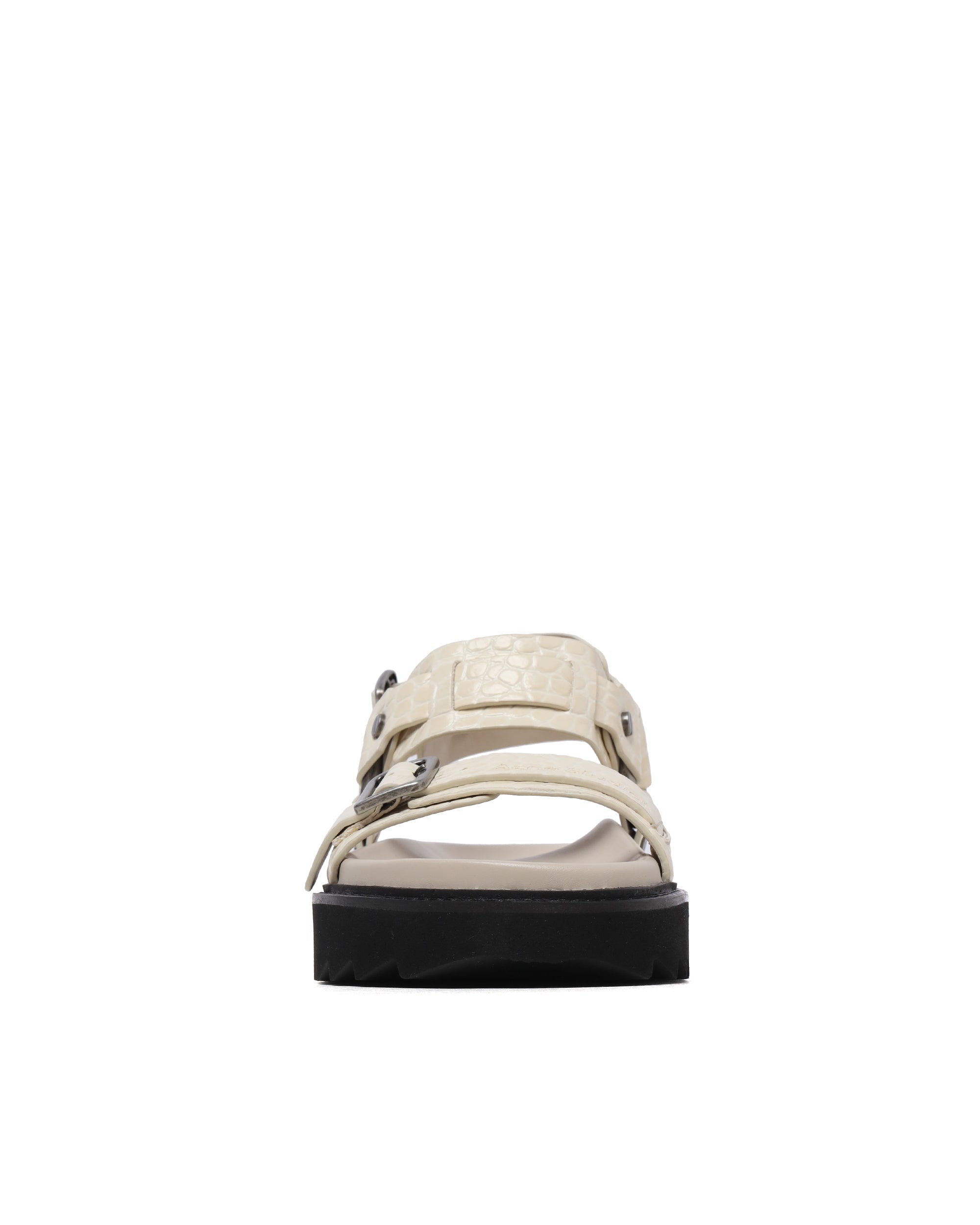 Leather buckle sandals
